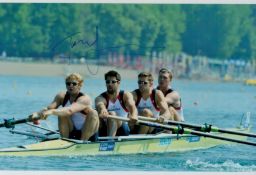 Olympics Tom James signed 6x4 colour photo gold medalist for Great Britain in the Rowing coxless