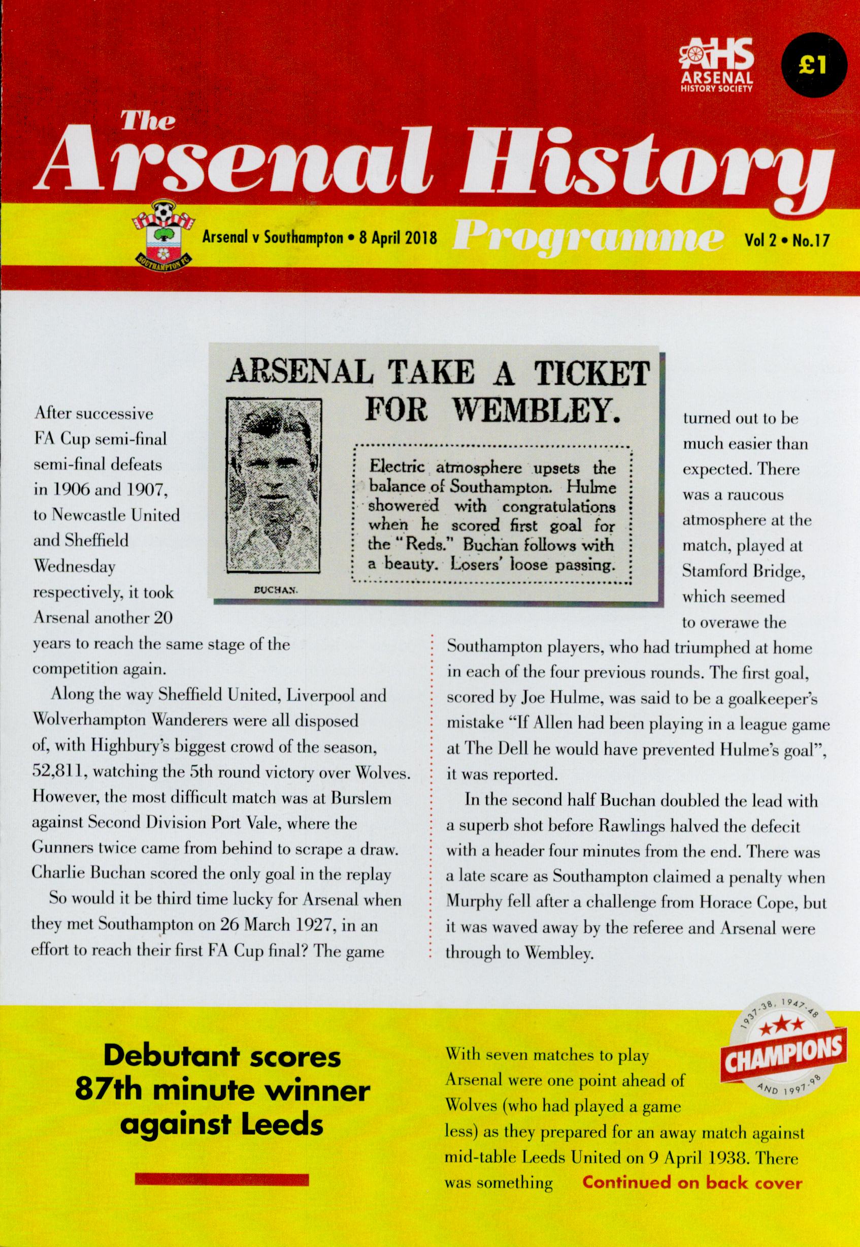 Arsenal FC Collection of 4 Matchday Programmes and 20 The Arsenal History pamphlets. Good condition. - Image 8 of 25