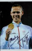 Olympics Matej Toth signed 6x4 colour photo gold medalist for Slovakia in the 50km Race Walk at