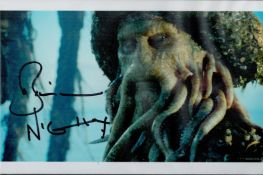 Bill Nighy Signed 10 x 7 inch Colour Photo. Signed in black ink. Good condition. All autographs come
