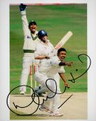 Former Pakistani Cricketer Danish Kaneria Signed 10x8 inch Colour Photo. Good condition. All