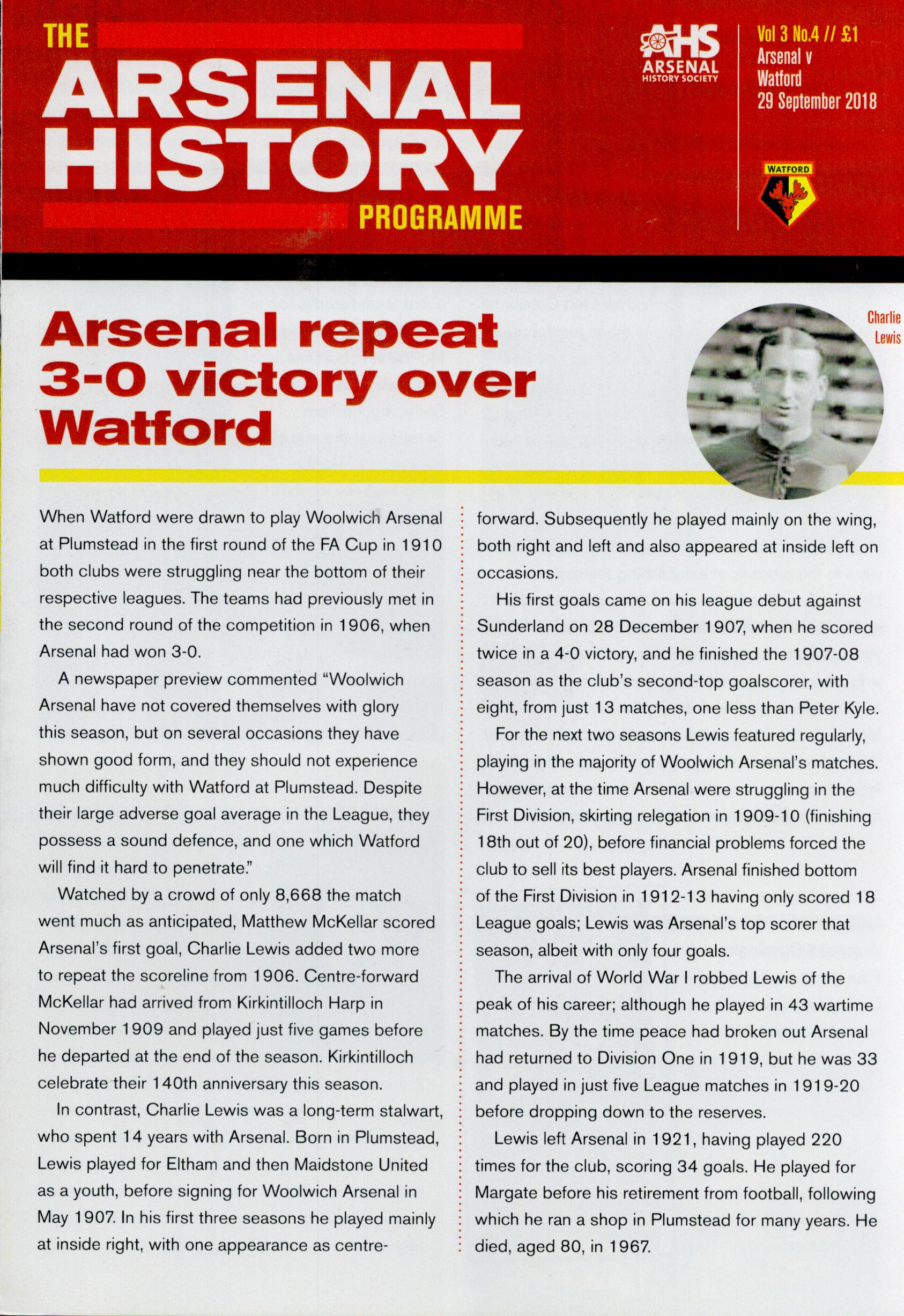 Arsenal FC Collection of 4 Matchday Programmes and 20 The Arsenal History pamphlets. Good condition. - Image 21 of 25