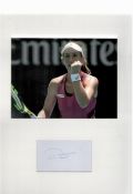 Johanna Konta 16x12 overall size mounted signature piece. Good condition. All autographs come with a