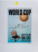 Geoff Hurst Signed 1966 World Cup Willie Phot0. Limited Edition 18/66. Good condition. All