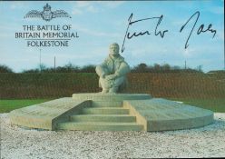 WW2 German Luftwaffe Ace Gunther Rall Signed Battle of Britain Memorial 6x4 inch Colour Postcard.