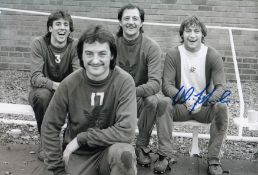 Autographed Willie Johnston 12 X 8 Photo : B/W, Depicting Birmingham City Strikers Keith