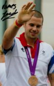Olympics James Foad signed 6x4 colour photo Great Britain bronze medalist in Rowing mens eight at