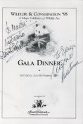 Renowned Artist David Shepherd and one other Signed Gala Dinner Menu From 2nd September 1995. Signed
