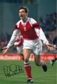 Autographed Alan Smith 12 X 8 Photo : Col, Depicting Arsenal's Alan Smith Running Away In