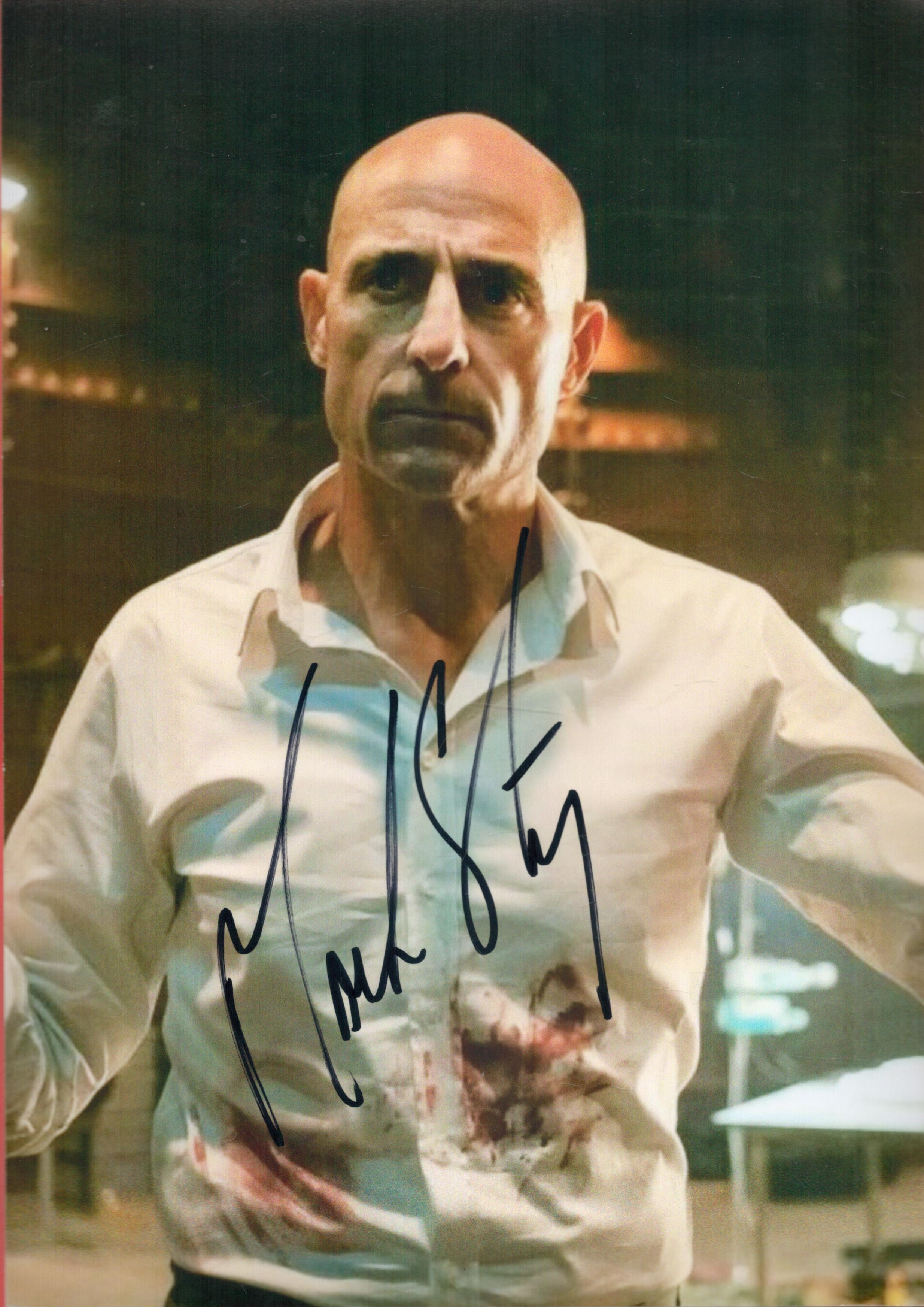 Mark Strong Signed 12x8 inch Colour Photo. Signed in black ink. Mark Strong (born Marco Giuseppe