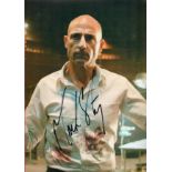 Mark Strong Signed 12x8 inch Colour Photo. Signed in black ink. Mark Strong (born Marco Giuseppe