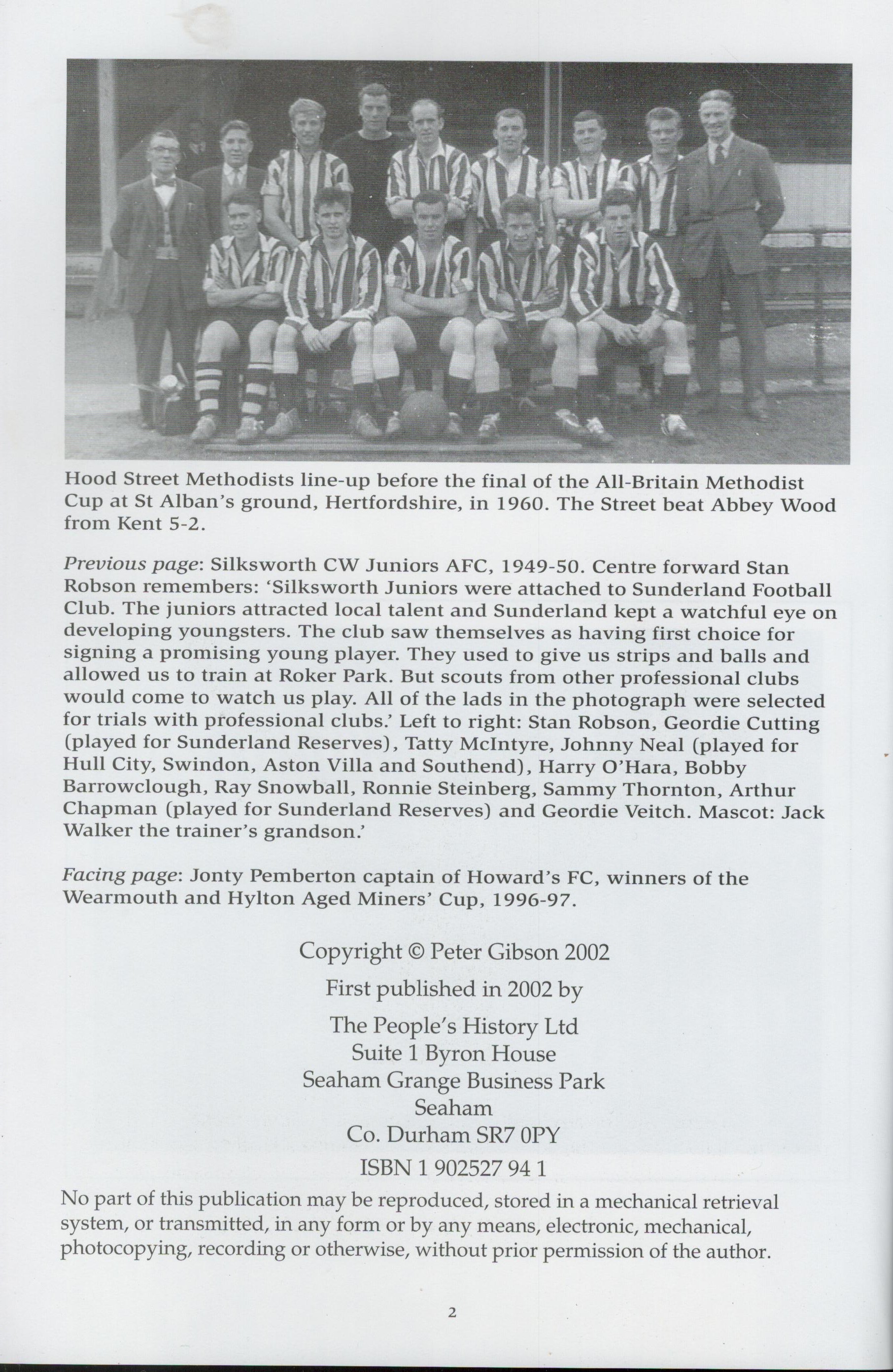 The People's History Football in Sunderland by Peter Gibson. 1st Edition Paperback Book Published in - Image 3 of 3