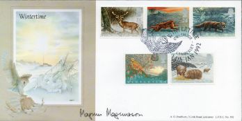 Magnus Magnusson signed Wintertime limited edition FDC 60/210 PM Wintertime Owlsmoor Camberley
