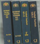Football, Rothmans Football Yearbook collection Original 1st, 2nd, 3rd and 4th year editions of