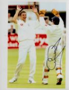 Cricket collection 6 signed assorted 10x8 photos includes England test players Graham Thorpe, Marcus