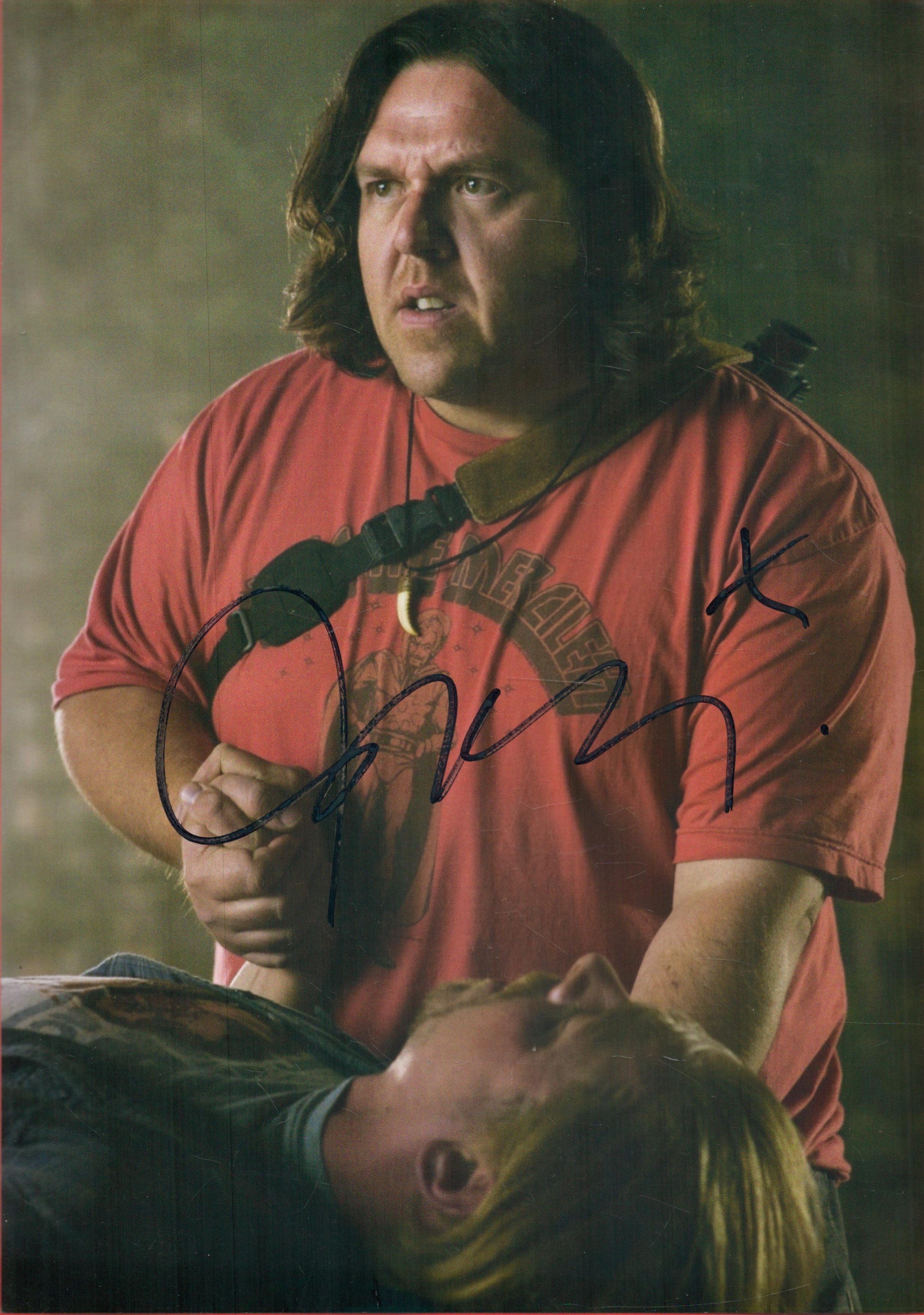 Nick Frost Signed 12x8 inch Colour Photo. Signed in black ink. Nicholas John Frost (born 28 March