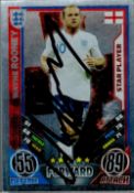 Football Wayne Rooney signed Match Attax England Trading card. Good condition. All autographs come