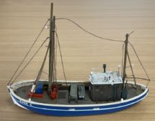 Model Fishing Boat D458 C by unknown manufacturer, some ageing good conditionWe combine postage on