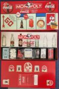 Monopoly Coca-Cola Collectors Edition Board Game by Parker Brothers 1999 unused the items inside box