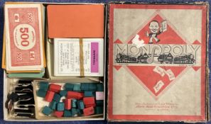 Monopoly by John Waddington Ltd (Early Vintage) for 3 to 7 players, with 6 cardboard markers,