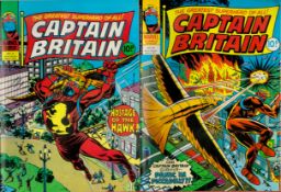5 x Captain Britain by Marvel Comics Includes numbers 30, 31, 32, 33, 34, 1977, all are in good