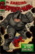 The Amazing Spider-Man by Marvel Comics First Appearance of The Rhino Vol 1 41 October 1966, in good