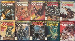 10 Marvel Magazine Group The Savage Sword of Conan The Barbarian Comics Collection. SEPT NO. 80, OCT