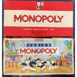 Monopoly Original UK Edition Board Game Plus Junior Monopoly by Waddingtons, complete and in its
