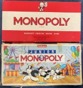 Monopoly Original UK Edition Board Game Plus Junior Monopoly by Waddingtons, complete and in its
