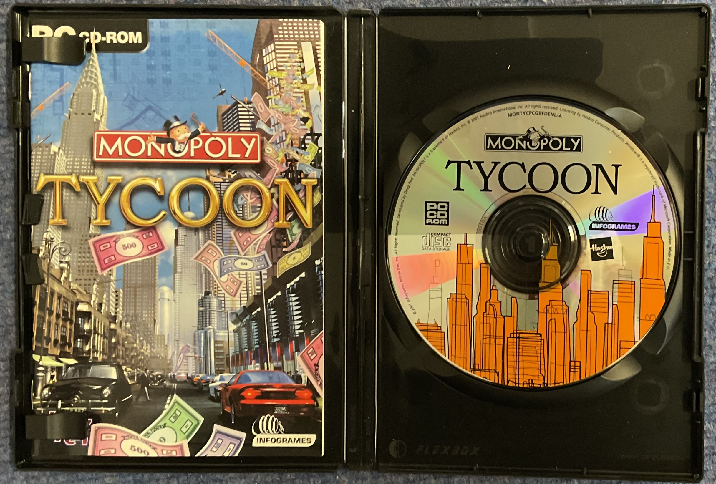 Monopoly Tycoon PC Game by Infogrames 2001 Boxed and complete with instructions in good
