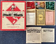 Monopoly by John Waddington Ltd Vintage for 2 to 6 players, with 6 Metal markers, 2 x dice and