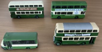 4 x Different Maidstone and District Buses Die-Cast Models by E. F. E. all are complete with no
