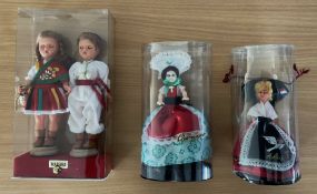 4 x Collectors Dolls, a group of four dolls in three presentation boxes all with eyes that close