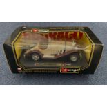 Mercedes-Benz SSK (1928) Die-Cast Boxed Model Car by Bburago (model no 1509) (Italy) This car is a