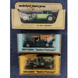 3 x Die-Cast Boxed Models of Yeasteryear by Matchbox Includes 1918 Crossley R. A. F. Tender, 1927