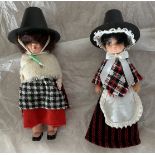 2 x Collectors Dolls, a pair of dolls of various construction the Lady wearing the red dress has