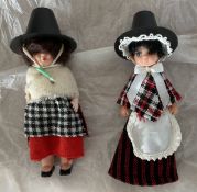 2 x Collectors Dolls, a pair of dolls of various construction the Lady wearing the red dress has