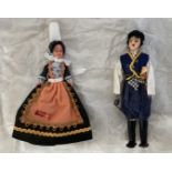 2 x Collectors Dolls, a pair of dolls of various construction the Lady has eyes that close when laid