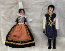 2 x Collectors Dolls, a pair of dolls of various construction the Lady has eyes that close when laid