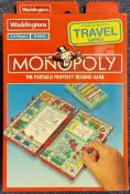 Travel Monopoly by Waddingtons 1997 Portable Property Trading Game 2 to 6 players game is complete