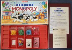 Junior Monopoly by Parker Brothers / Tonka 1991, for 2 to 4 players complete in its original