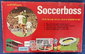 Soccerboss The exciting game that puts you in the manger's hot seat. An ariel game. Produced in 1969