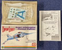 Captain Scarlet Angel Interceptor Combat Fighter (Circa 1970s) Easy to assemble Plastic Model Kit,