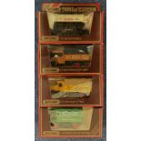 4 x Die-Cast Boxed Models of Yeasteryear by Matchbox 1984 1986, Includes 1919 Walker Electric Van,