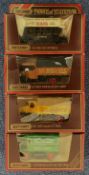 4 x Die-Cast Boxed Models of Yeasteryear by Matchbox 1984 1986, Includes 1919 Walker Electric Van,