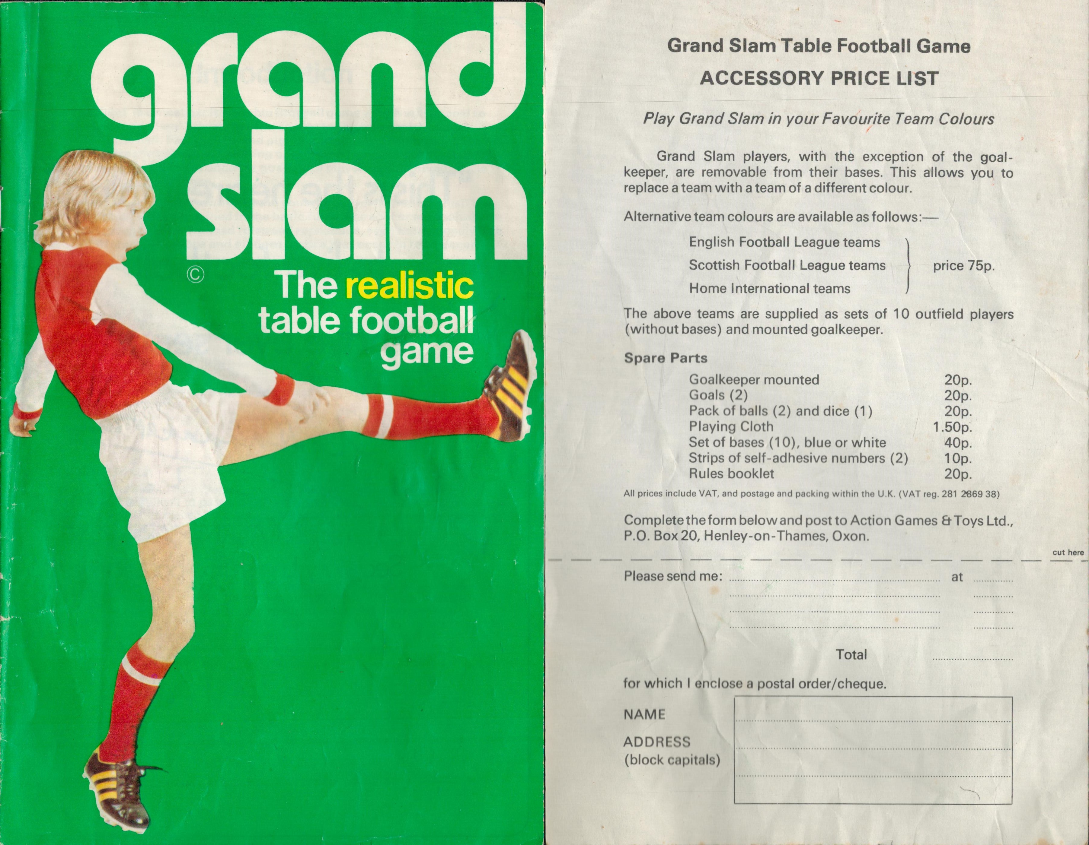 Grand Slam Table Football Game by Action Games and Toys Ltd includes 2 x Goals, 2 x Goal-Keepers, 20 - Image 2 of 2
