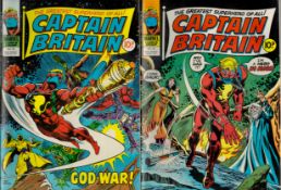 5 x Captain Britain by Marvel Comics Includes numbers 35, 36, 37, 38, 39, 1977, all are in good