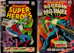 Marvel Super-Heroes Collection of 4 comics. Marvel Super-Heroes featuring Captain Marvel Where