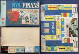NYA Finans Board Game (Swedish) by Alga, appears complete and in its original packaging, outer box
