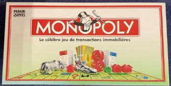 Monopoly game. French Edition. Produced in 1992 in Ireland. All contents inside unopened wrappers,